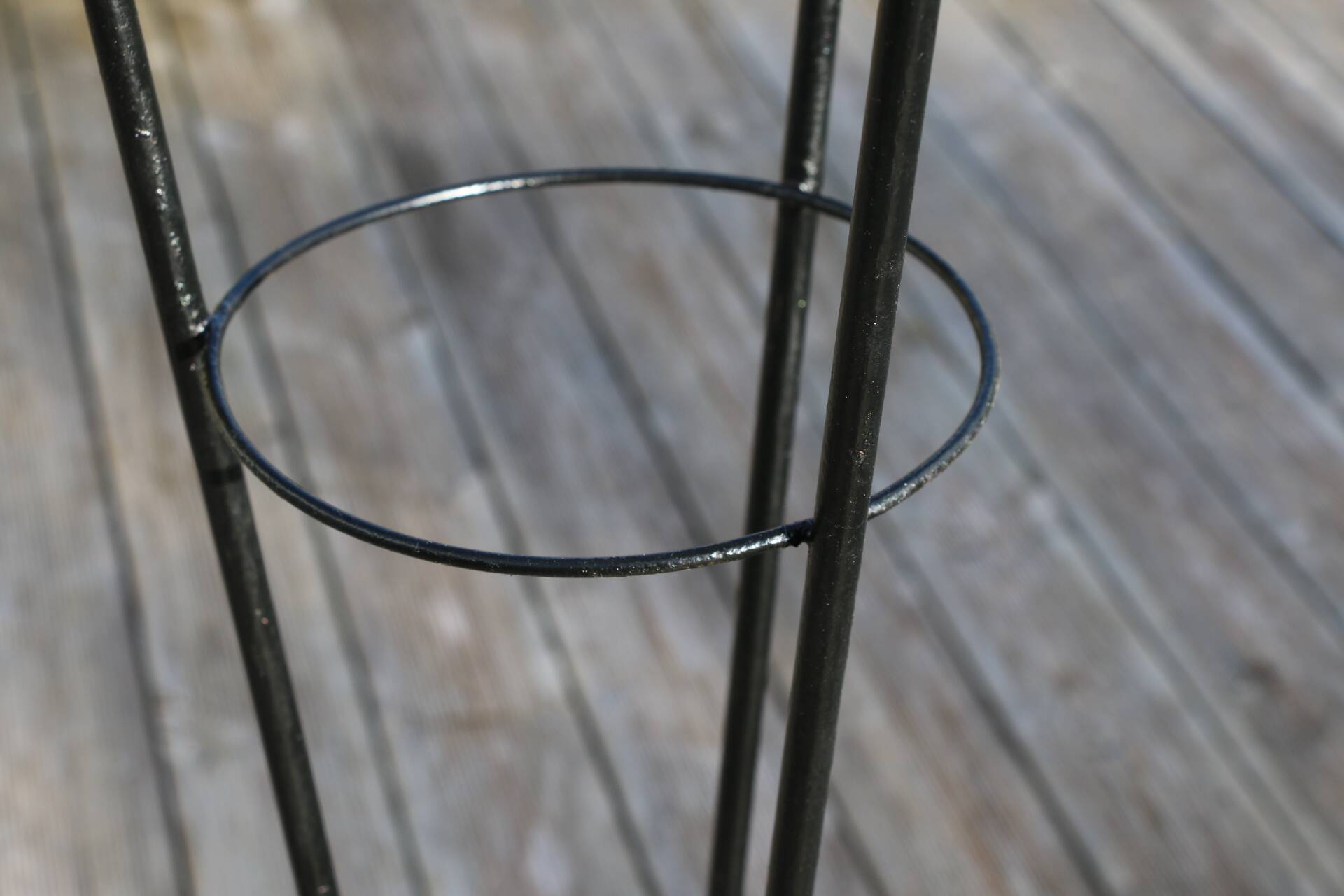 Black metal tripod floor lamp 1950