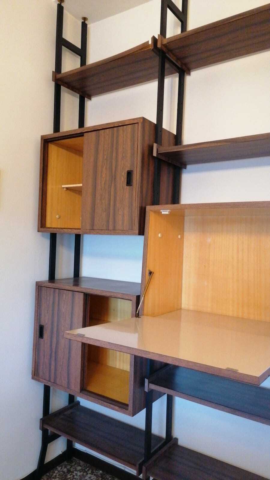 Library shelves of the 60s, Italian rosewood production