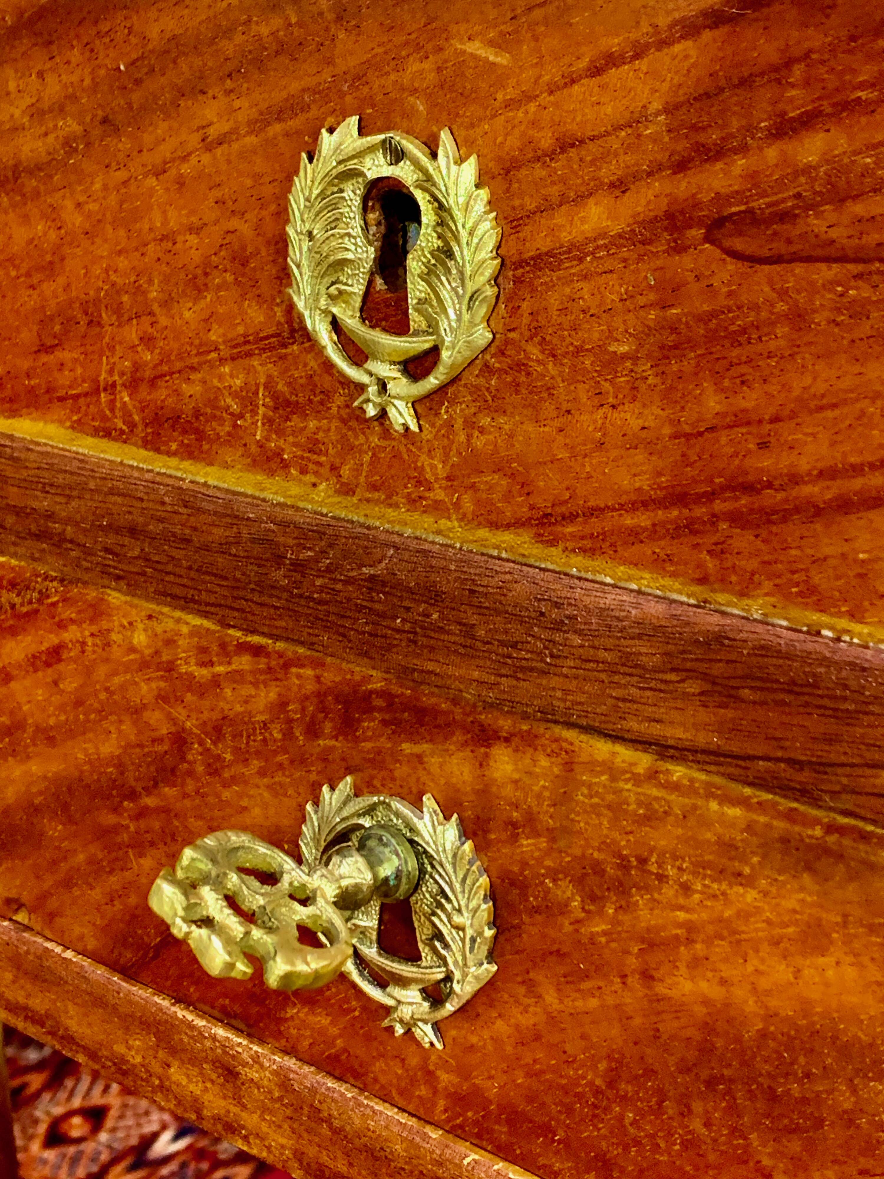 Double-sided EMPIRE Style DESK in Mahogany and gilded bronzes