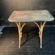 Ancienne table de jardin en fer forgé et bois