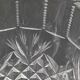 Carafe in transparent glass and crystal, chiseled, old pineapple pattern