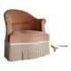 Fauteuil crapaud velours beige doré