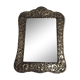 Silver metal table mirror 16x23cm