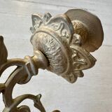 Pair of brass wall candle holders