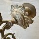 Pair of brass wall candle holders