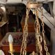 5-burner bronze and metal chandelier with double patina Empire style