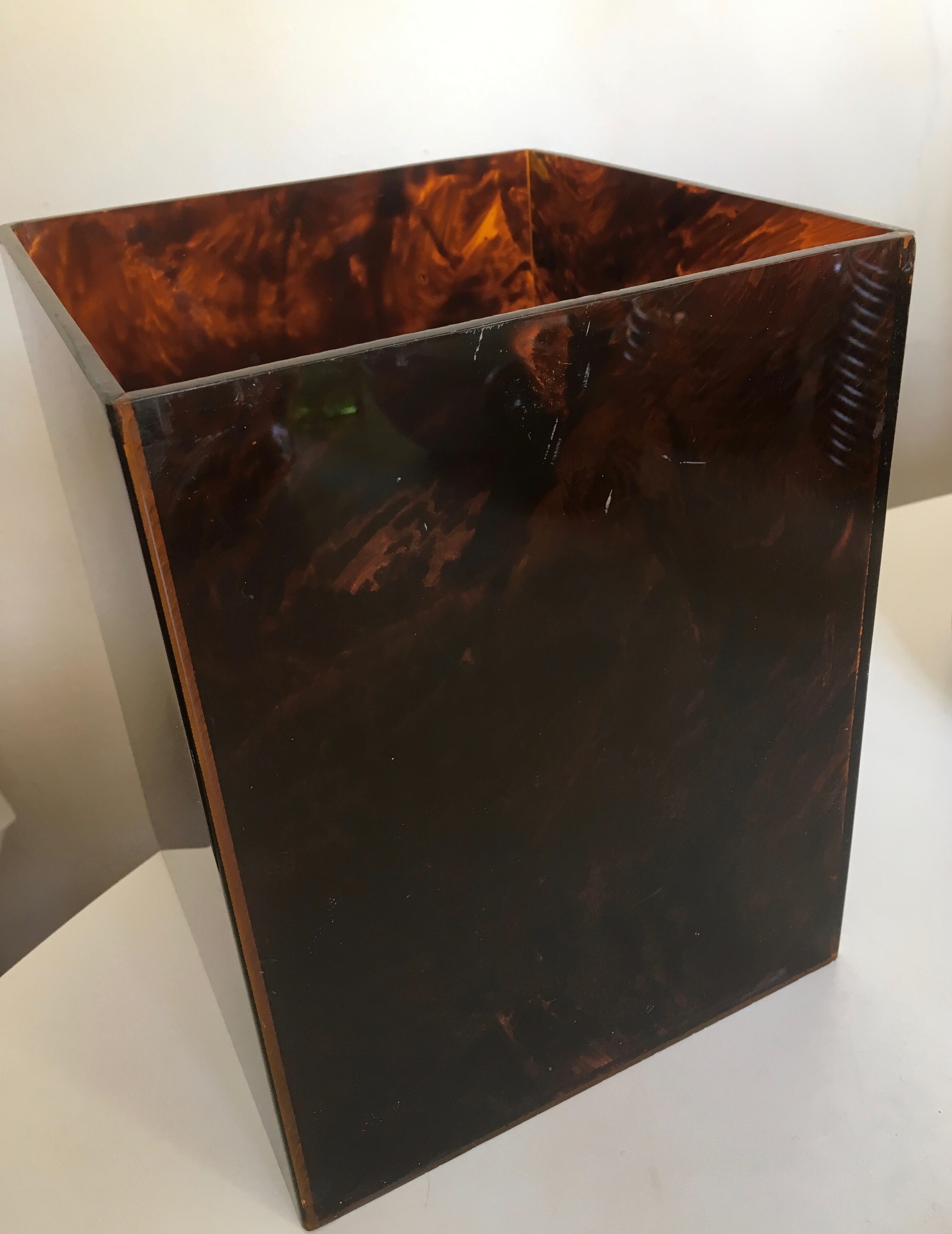 1970 Pompidou era lucite paper basket