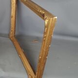 Old gilded stucco wood ear frame 63x45.5 cm, foliage 56.4x39 cm SB