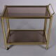 Hollywood Regency trolley with smoked glass