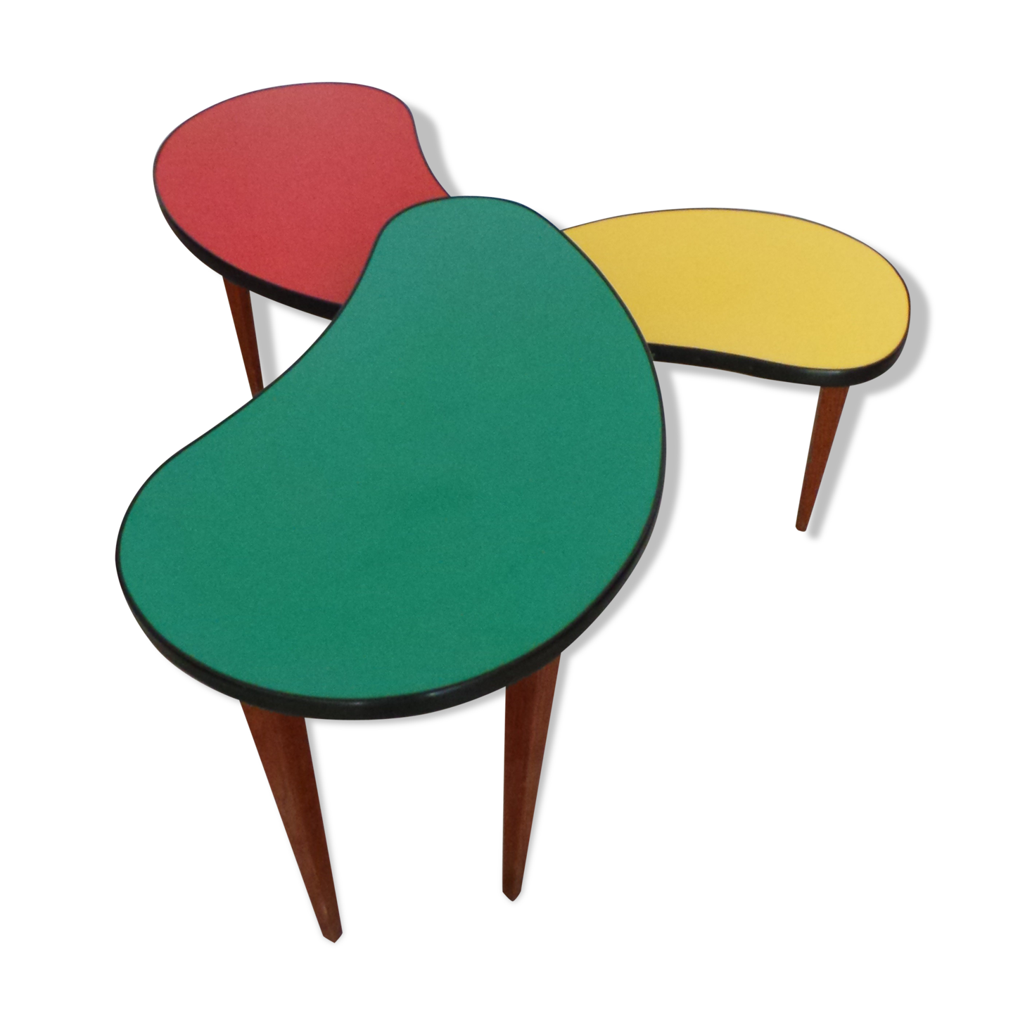 Been shaped coffee tables  vintage 1950