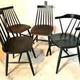 Set of 4 scandinavian chairs mismatched