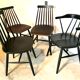 Set of 4 scandinavian chairs mismatched