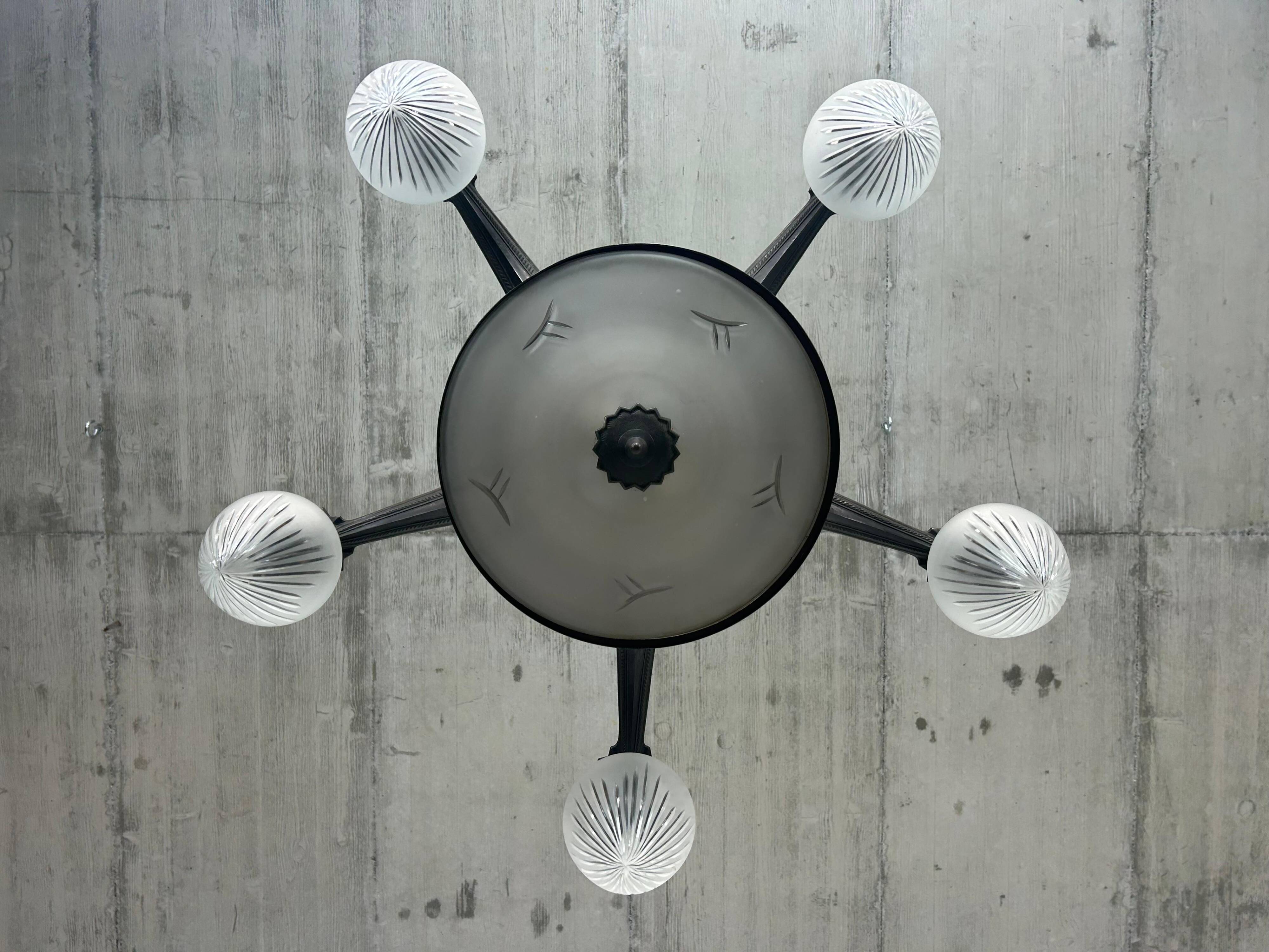 Rare cubist bronze lustre