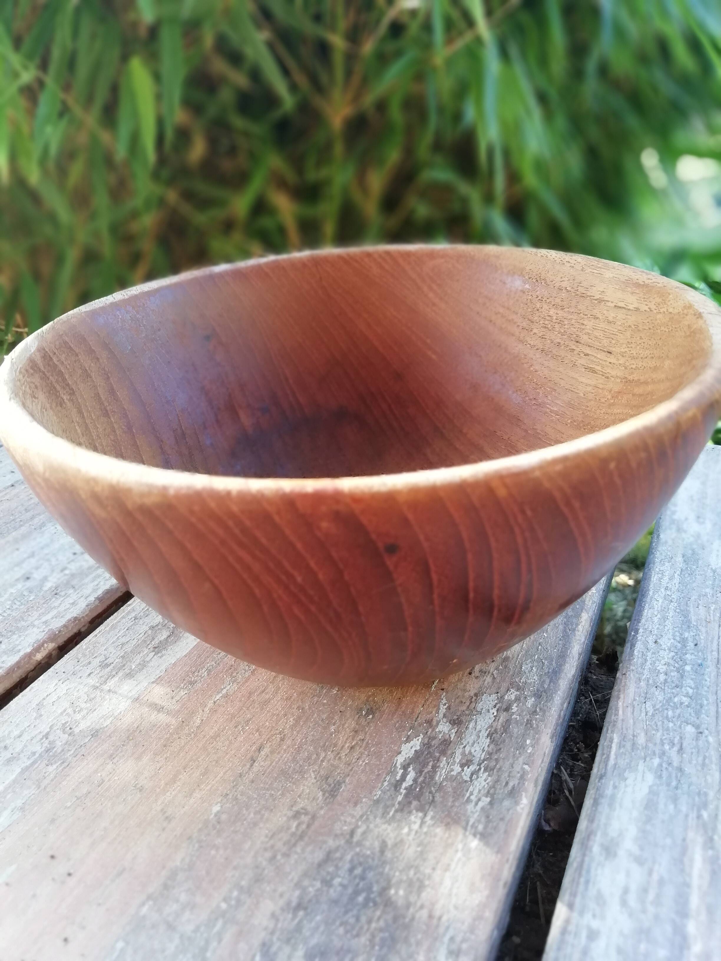 Teak cup bowl
