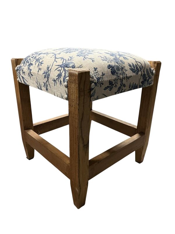 Pouf carré motif vichy