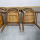 Set of 4 vintage wooden bistro chair