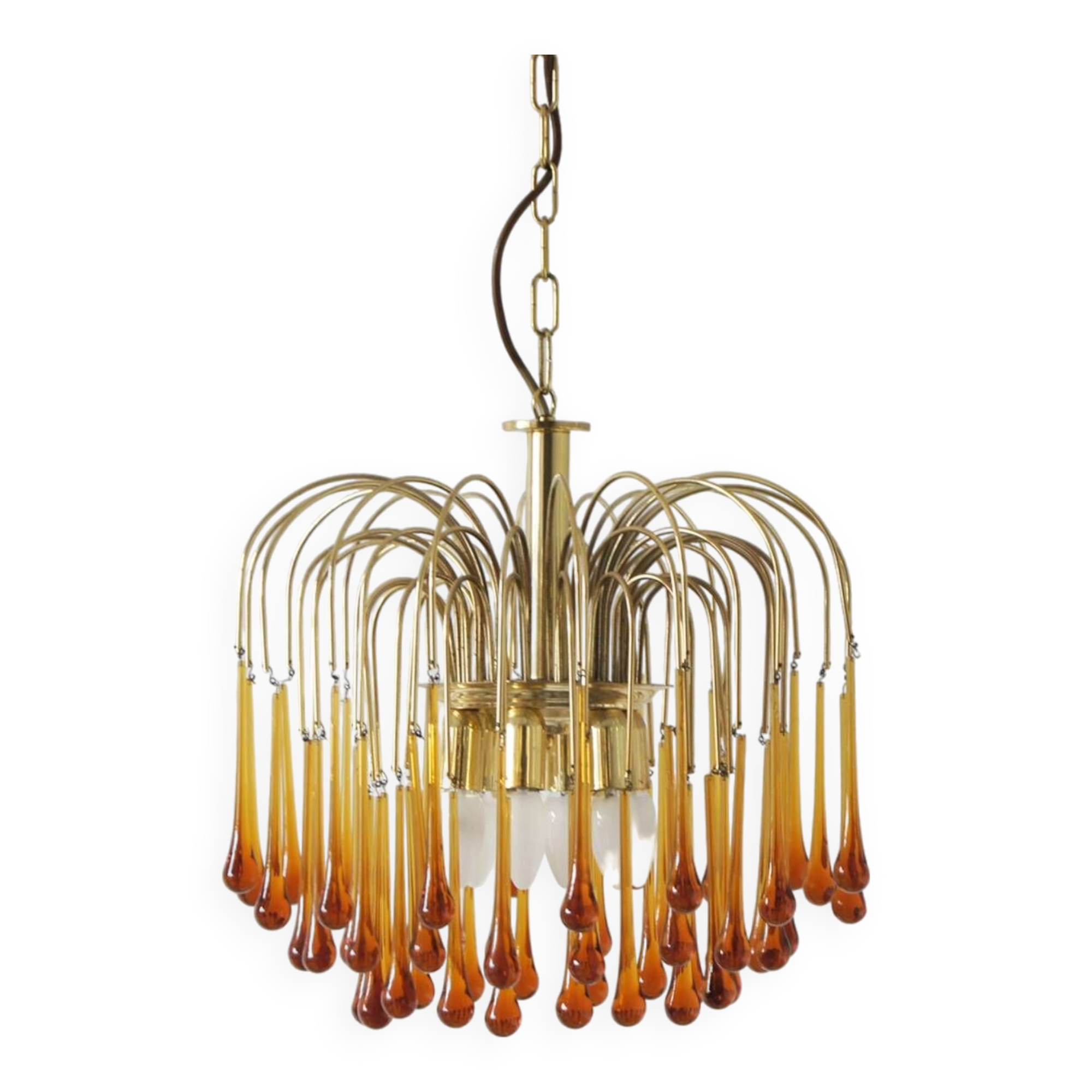 Mid-Century Murano Teardrop Chandelier
