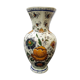Ancien vase h becquet céramique décor fleurs made in belgique vintage