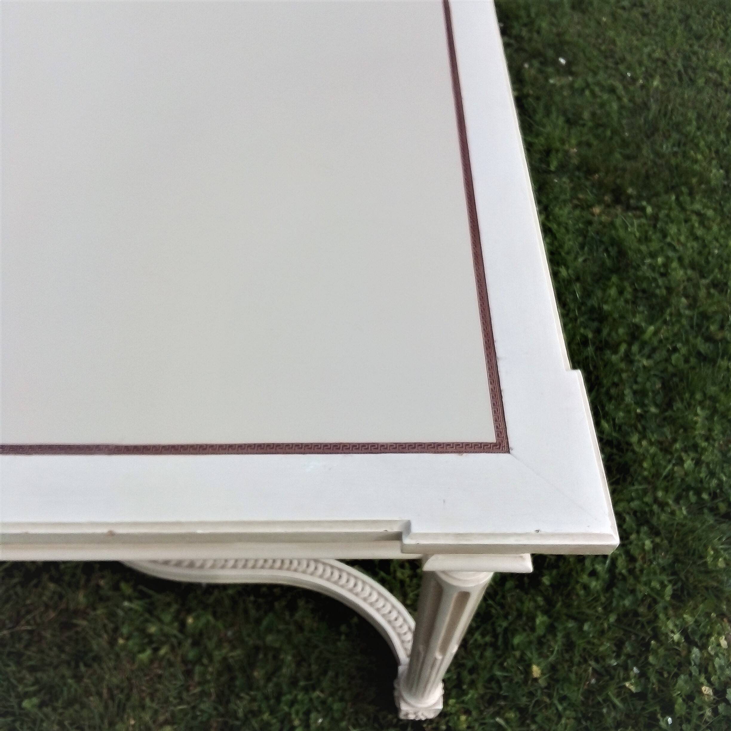 Console table decor side table Louis 16 style old painting