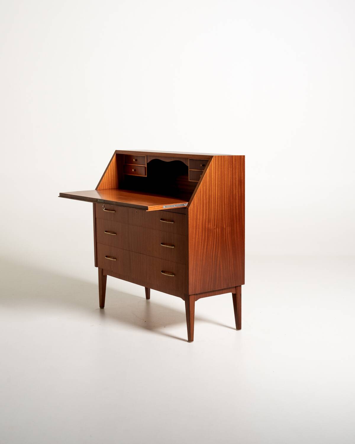 Scandinavian mahogany secretary, 1960s