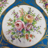 Flat porcelain beautiful floral decoration brand apocrypha of Sèvres BS