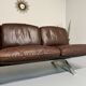 De Sede DS31 vintage leather 3-seater canapé banquette from the 1970s.
