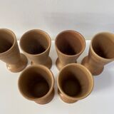 Set of 6 mazagrans stoneware cups