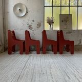 4 vintage Plywood chairs 80s