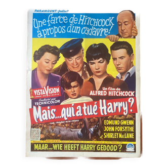 Original cinema poster "But who killed Harry?" Alfred Hitchcock 37x55cm 1955