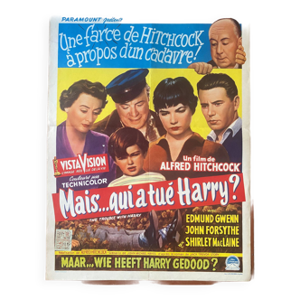 Affiche cinéma originale "Mais qui a tué Harry ?" Alfred Hitchcock 37x55cm 1955