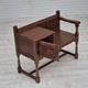 1960s, Danish bench, dark solid oak wood, plywood.
