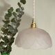 Vintage frosted glass flower motif pendant light