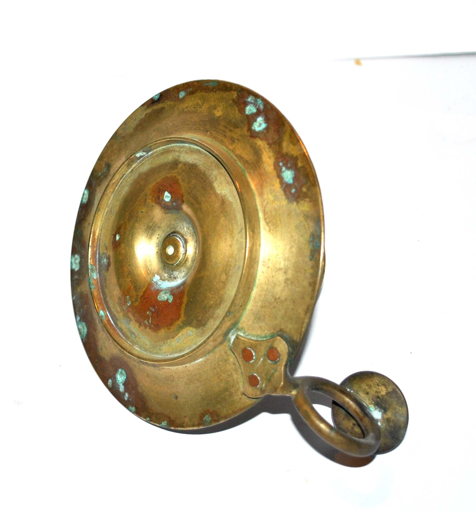 Bronze hand candle holder