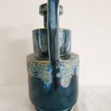 Vintage vase with blue enamels