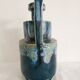 Vase vintage à étages aux émaux bleus
