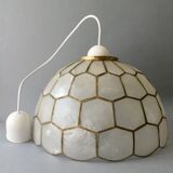 Mother-of-pearl mosaic pendant light, 1970s