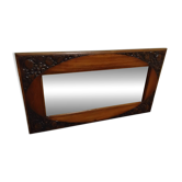 Art Deco mirror with a wooden frame