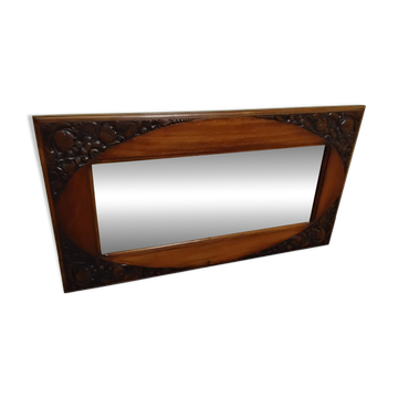 Art Deco mirror with a wooden frame