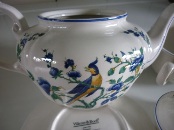 Théière et petit-déjeuner tasse et sous-tasse V&B Phoenix bleu