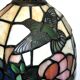 Vintage "hummingbird bird" tiffany style table lamp in stained glass paste window - late 20th century.