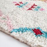 Berber rug Boujaad ecru with colorful patterns 279x188cm
