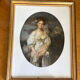 Framed antique print of the broken jug of J.B Greuze