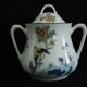Limoges sugar bowl Michelaud freres exotic bird motif “indiana”