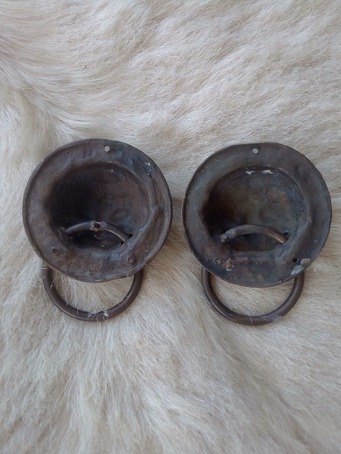 Paire de heurtoirs de porte bronze asiatique