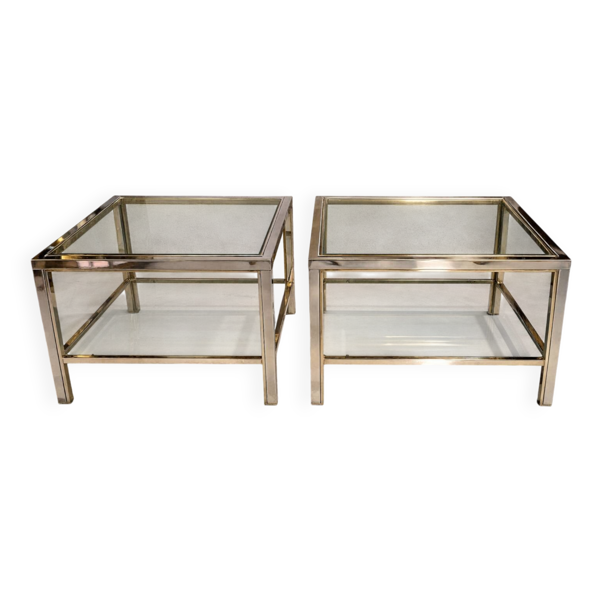 Paire de bouts de canapé ou tables d’appoint, Maison Charles, France