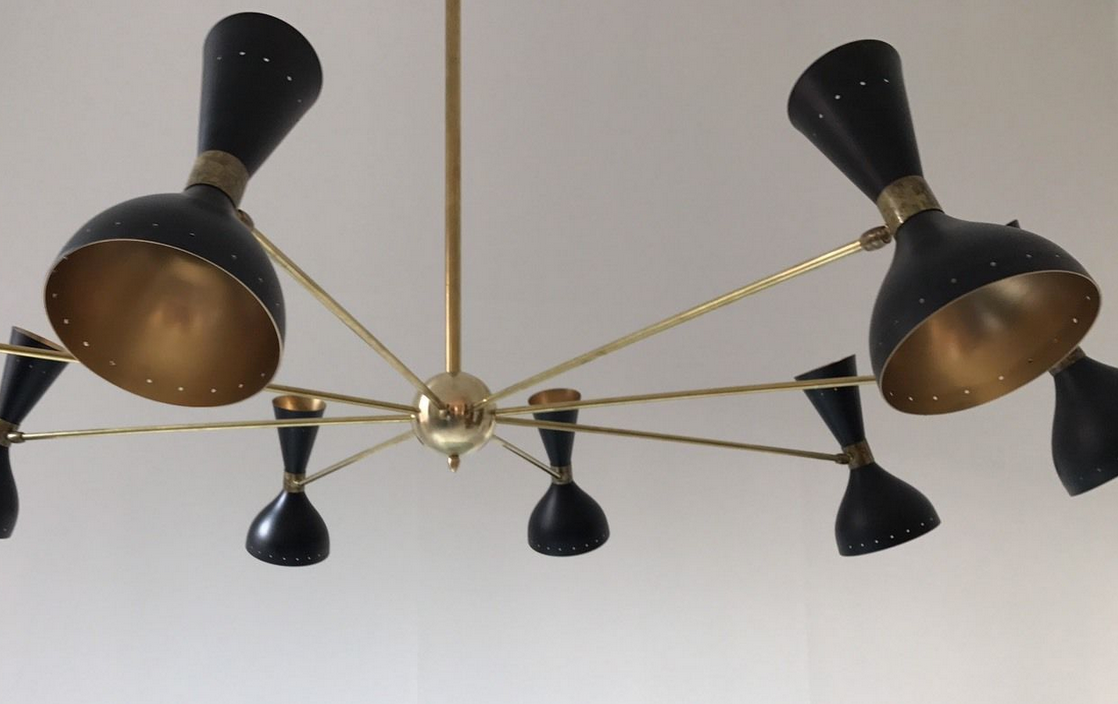 Chandelier in the style of the Italian creations of the 50s