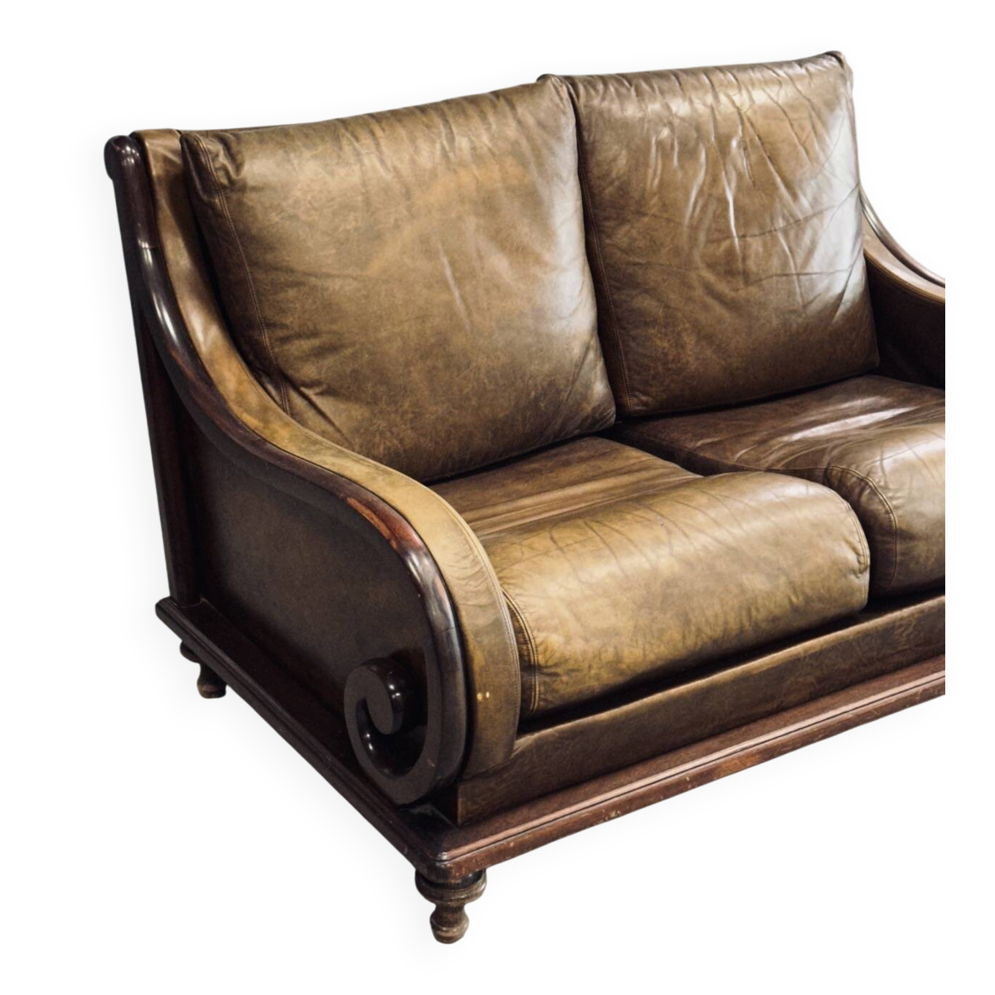 Canapé vintage cuir cognac
