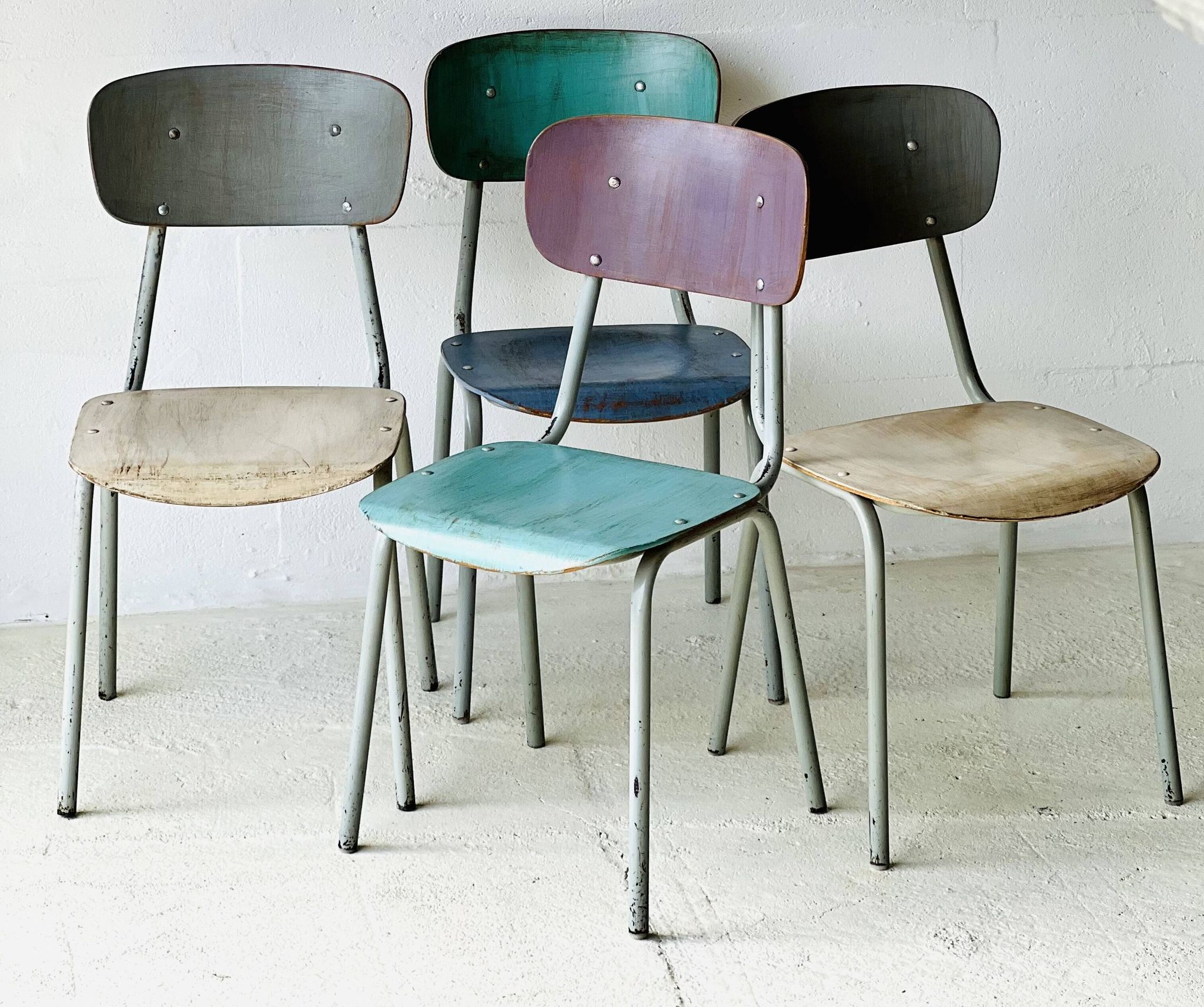 Chaises d'école, ensemble de 4