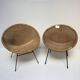 Paire de fauteuils satellite vintage