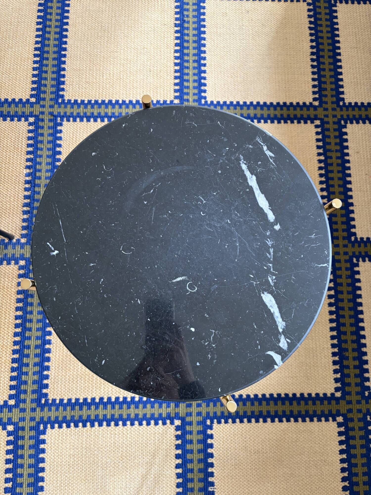 Nero Marquina marble coffee table Gubi